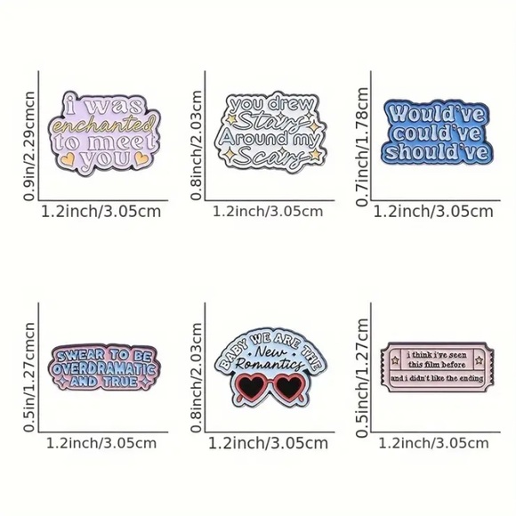 SWEAR TO BE OVERDRAMATIC AND TRUE - TO MY LOVER PIN - TAYLOR PIN - Picture 2 of 8